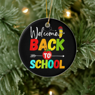 Welcome Back to School 2026 Teachers Students Ceramic Ornament