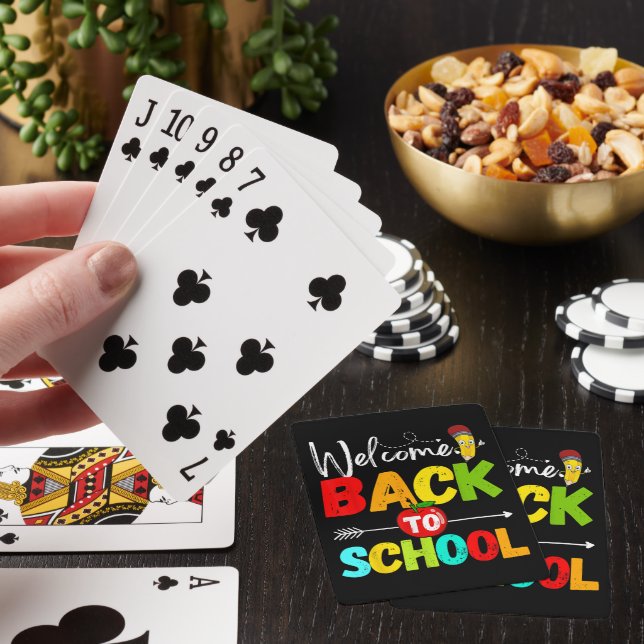 Welcome Back to School 2026 Teachers Students Playing Cards (In Situ)