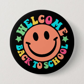 Welcome Back to School 3 Inch Round Button