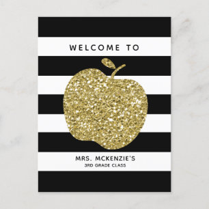 Welcome Back to School Apple Personalized Postcard