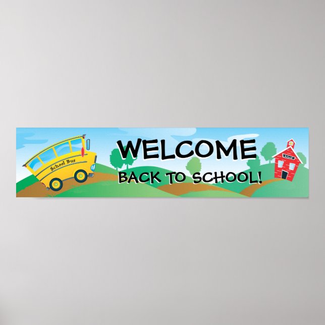 Welcome Back to School Banner Poster (Front)