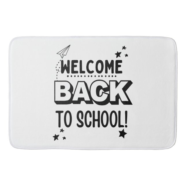 Welcome Back to school! Bath Mat (Front)