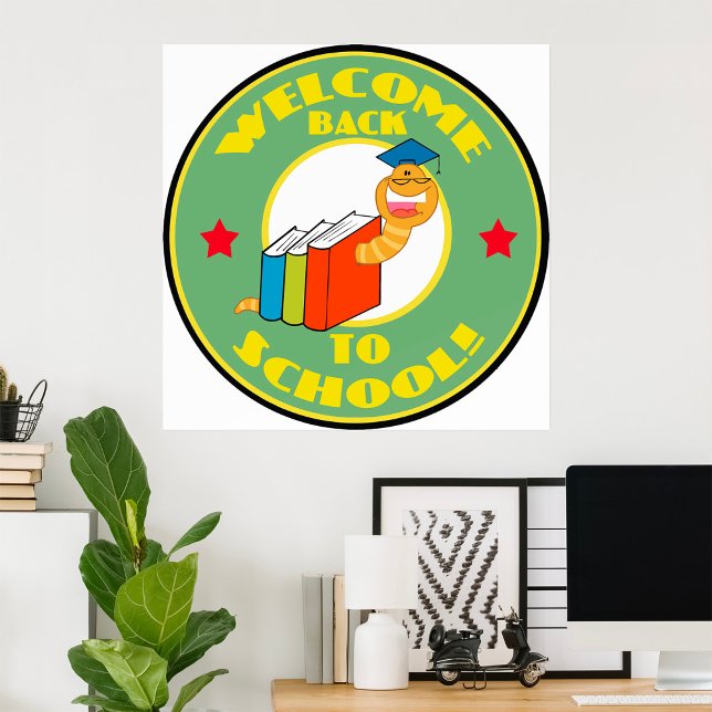 Welcome Back To School Bookworm Poster (Creator Uploaded)