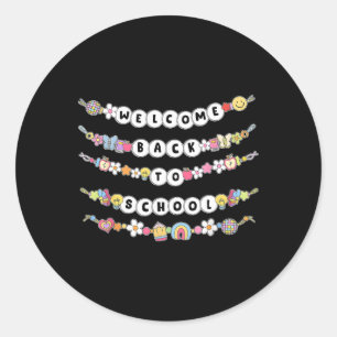 Welcome Back To School Bracelets 1st Day Of School Classic Round Sticker