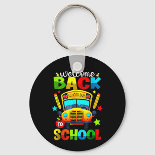 Welcome Back to School Bus 1st Day of School Keychain