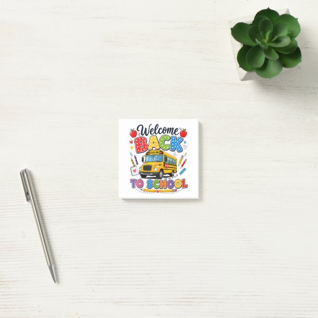 Welcome Back to School Bus Driver First Day Post-it Notes (Office)