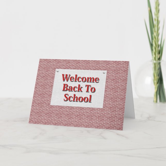 Welcome Back To School Card (Front)