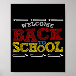 Welcome Back to School Chalk Board Funny Back to Poster