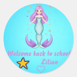 Welcome back to school classic round sticker