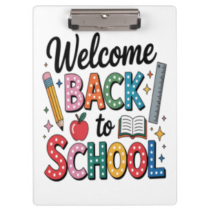 Welcome Back To School Clipboard