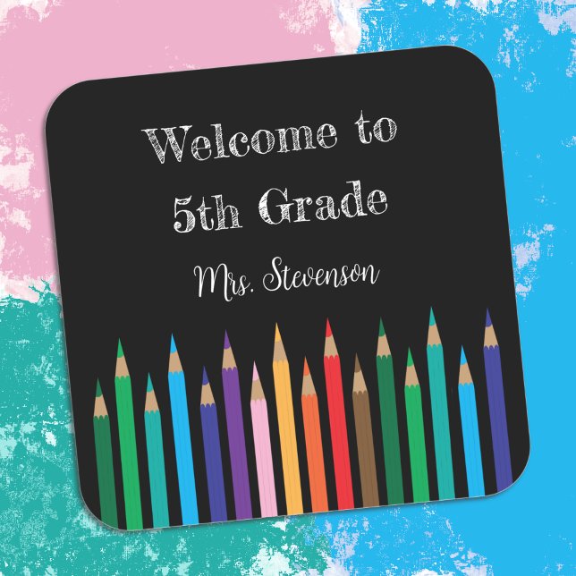 Welcome Back-to-School Coloured Pencils Stickers  (Creator Uploaded)