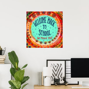 Welcome Back to School Colourful Classroom Poster