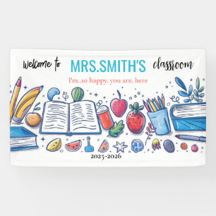 Welcome Back to School Colourful First Day  Banner