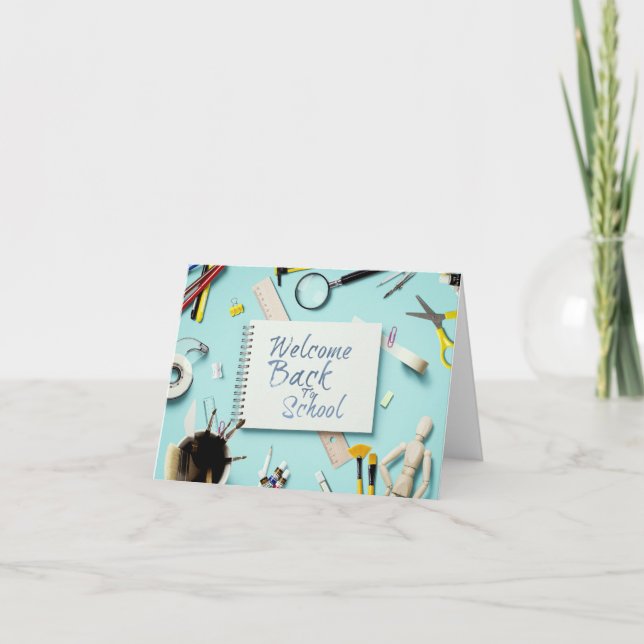 Welcome Back to School – Creative Notebook Style Card (Front)