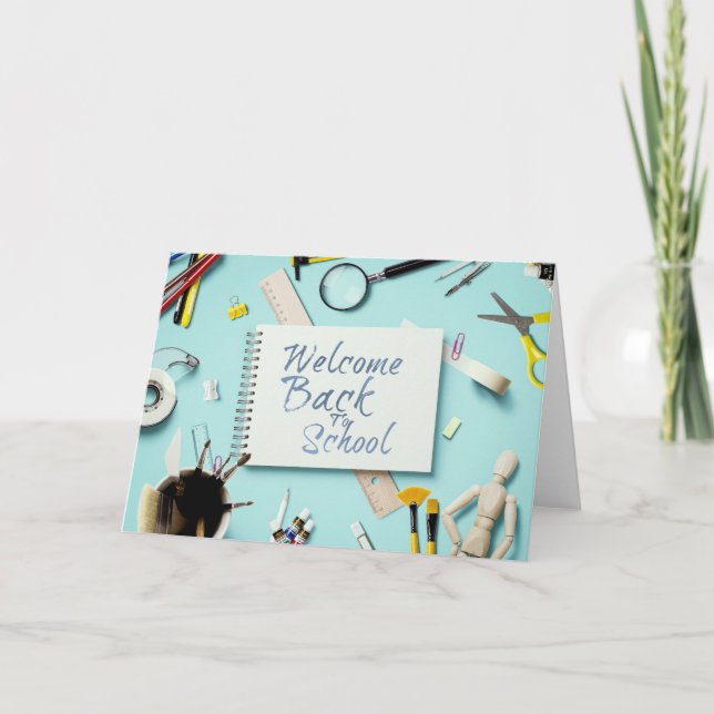 Welcome Back to School – Creative Notebook Style Card (Front)