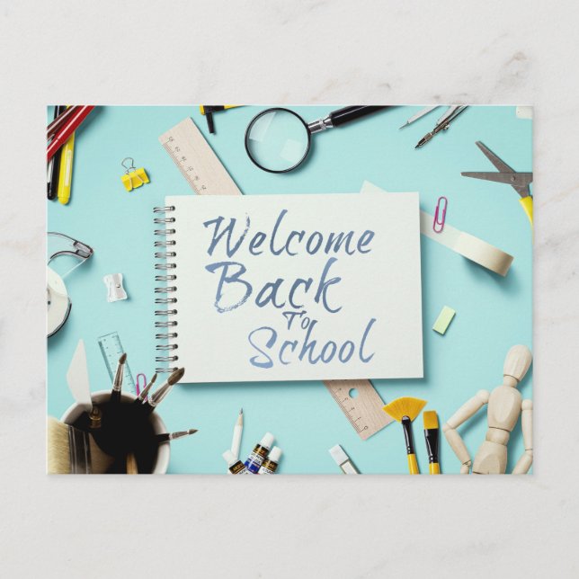 Welcome Back to School – Creative Notebook Style Holiday Postcard (Front)
