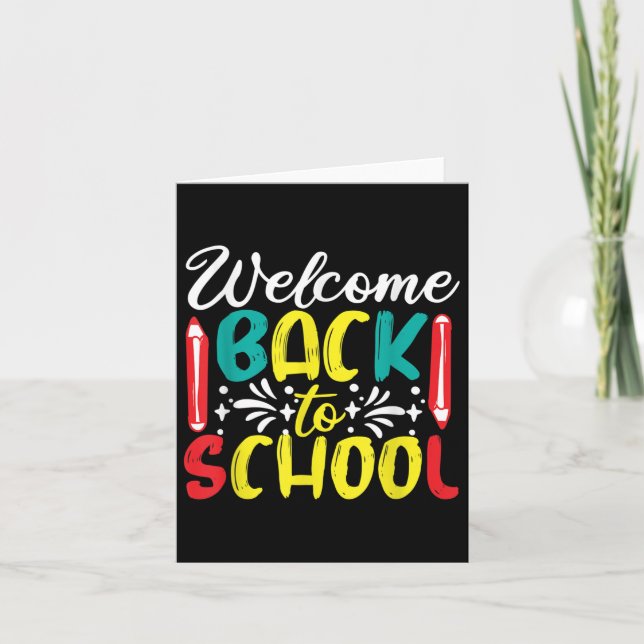Welcome Back To School - First Day At School 2022  Card (Front)