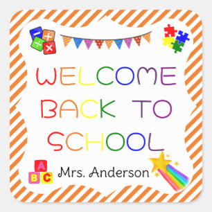 Welcome Back to School First Day at School Sticker