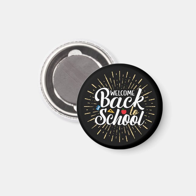 Welcome Back To School First Day Of School Magnet (Front/Back)