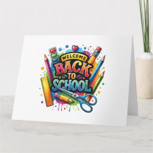 Welcome Back To School First Day of School Teacher Card