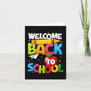 Welcome Back To School First Day of School Teacher Card