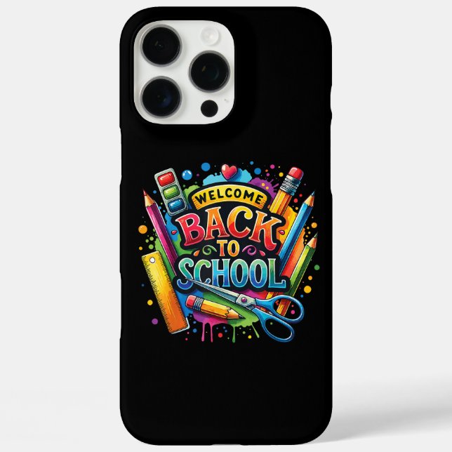 Welcome Back To School First Day of School Teacher Case-Mate iPhone Case (Back)