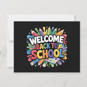 Welcome Back to School First Day of School Teacher Holiday Card
