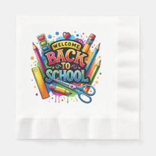 Welcome Back To School First Day of School Teacher Napkin