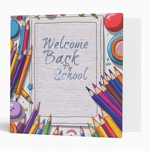 Welcome Back to School – Fun & Colourful Binder (Front/Inside)