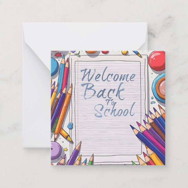Welcome Back to School – Fun & Colourful Card (Front)