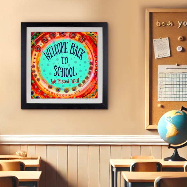 Welcome Back to School Fun Colourful Inspirivity  Poster (Creator Uploaded)