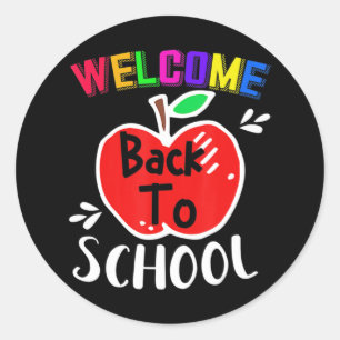 Welcome Back To School  Fun Teachers Students Gift Classic Round Sticker