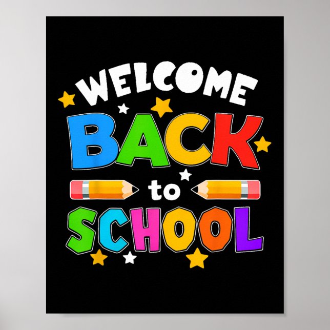 Welcome Back To School Funny Teacher Students Love Poster (Front)