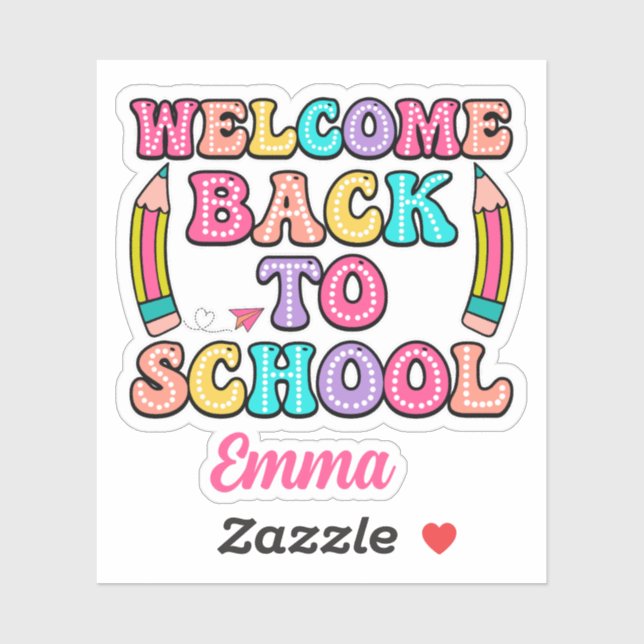 Welcome Back To School Groovy Paper Airplane (Sheet)