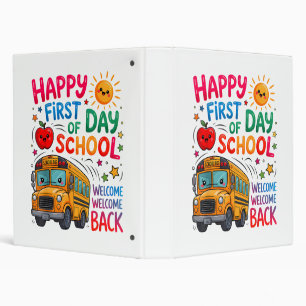 Welcome Back To School Happy First Day Teacher Bus Binder