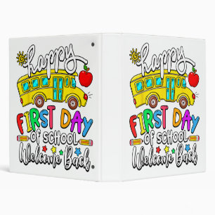 Welcome Back To School Happy First Day Teacher Bus Binder