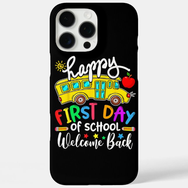 Welcome Back To School Happy First Day Teacher Bus Case-Mate iPhone Case (Back)