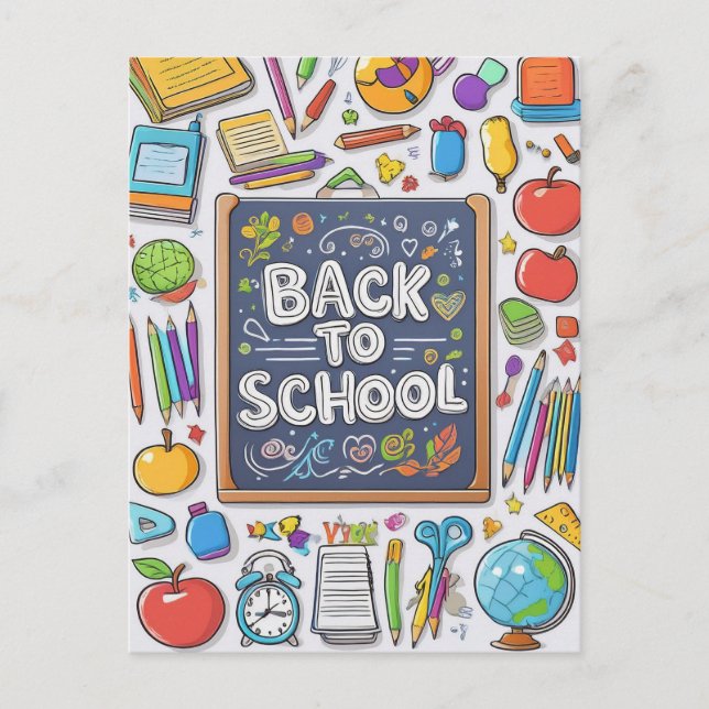  Welcome back to school! Holiday Postcard (Front)