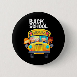 Welcome Back To School  I Love My School School Bu 2 Inch Round Button