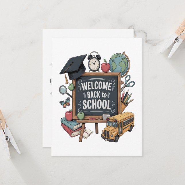Welcome Back To School Invitation (Front/Back In Situ)
