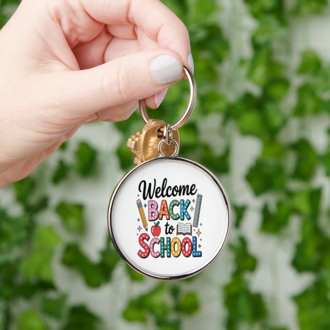Welcome Back To School Keychain (Hand)