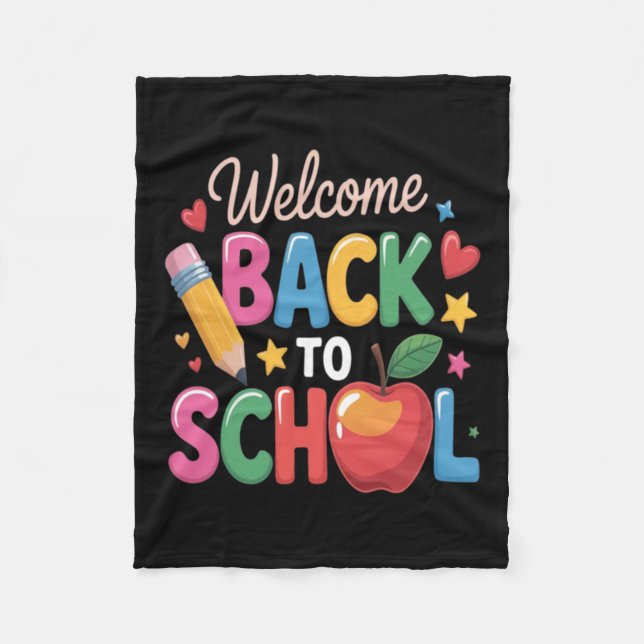 Welcome Back To School Learning Adventure Fleece Blanket (Front)
