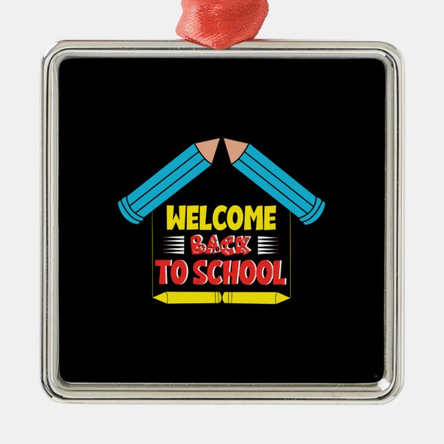 Welcome Back To School Metal Ornament (Front)