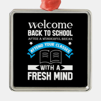 Welcome Back To School Metal Ornament
