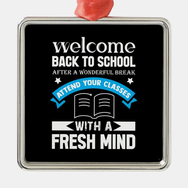 Welcome Back To School Metal Ornament (Front)