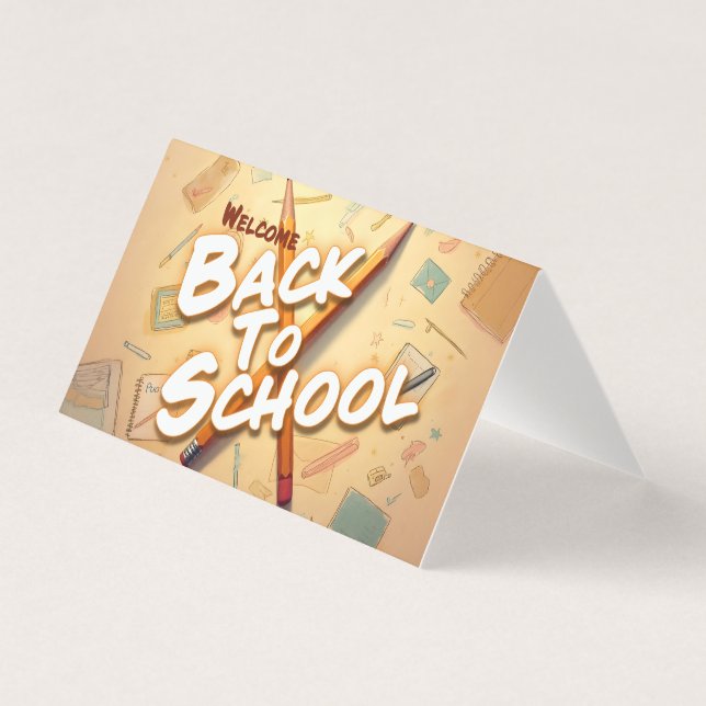 Welcome Back to School – Pencil Art Design (Front)