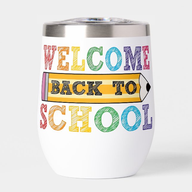 Welcome Back to School – Pencil Illustration (Front)