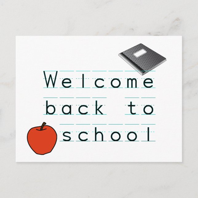 Welcome Back To School Postcard (Front)