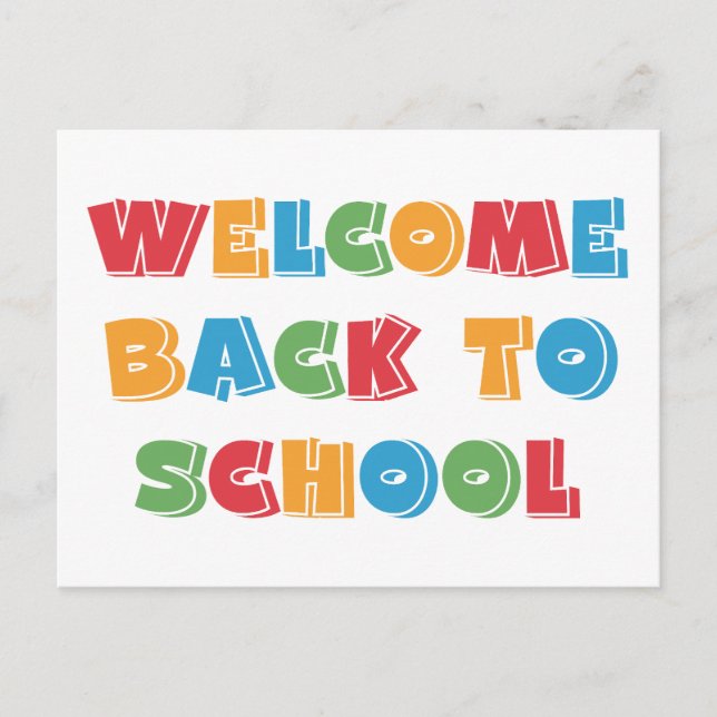 Welcome Back to school Postcard (Front)