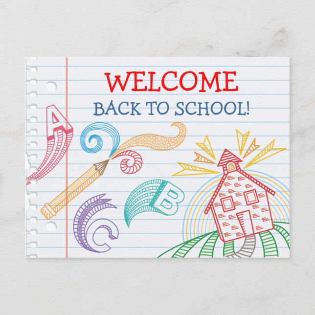 Welcome Back to School Postcard (Front)